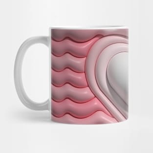 heart pink 3D Mug
